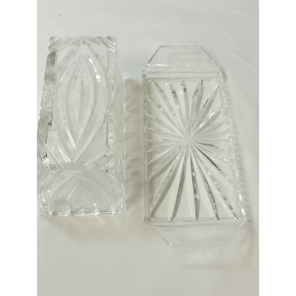 Vintage Glass Patterned Butter Dish - Picture 5 of 8